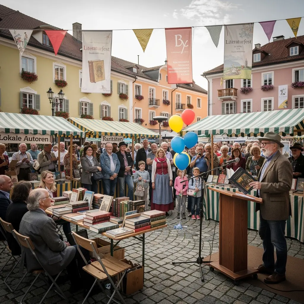 Ein antikes Buch mit einer kunstvoll gestalteten Einbandillustration und vergoldeten Buchstaben.