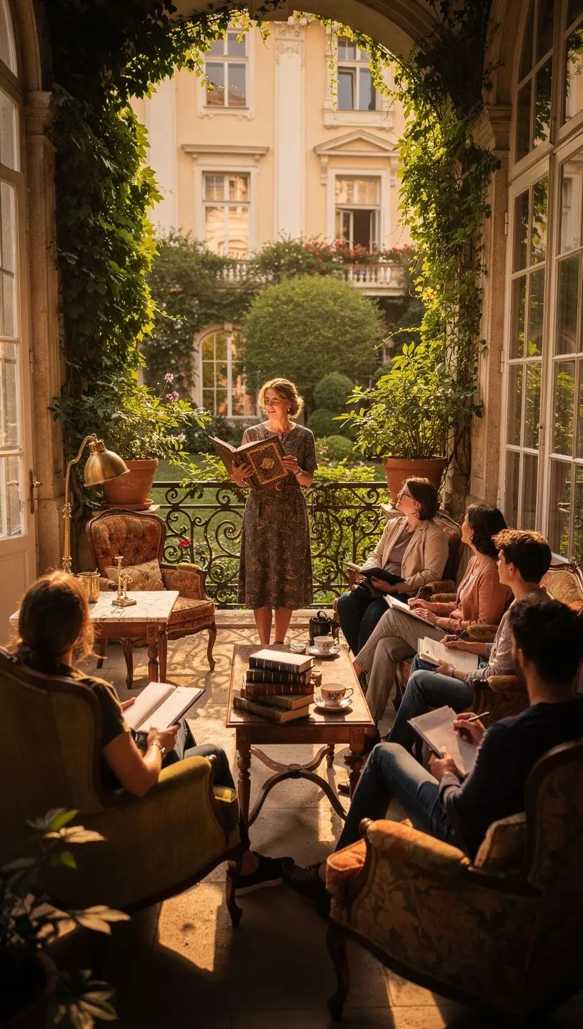 Ein historisches Manuskript, das auf handgeschöpftem Papier geschrieben ist, mit verzierenden Illustrationen am Rand.