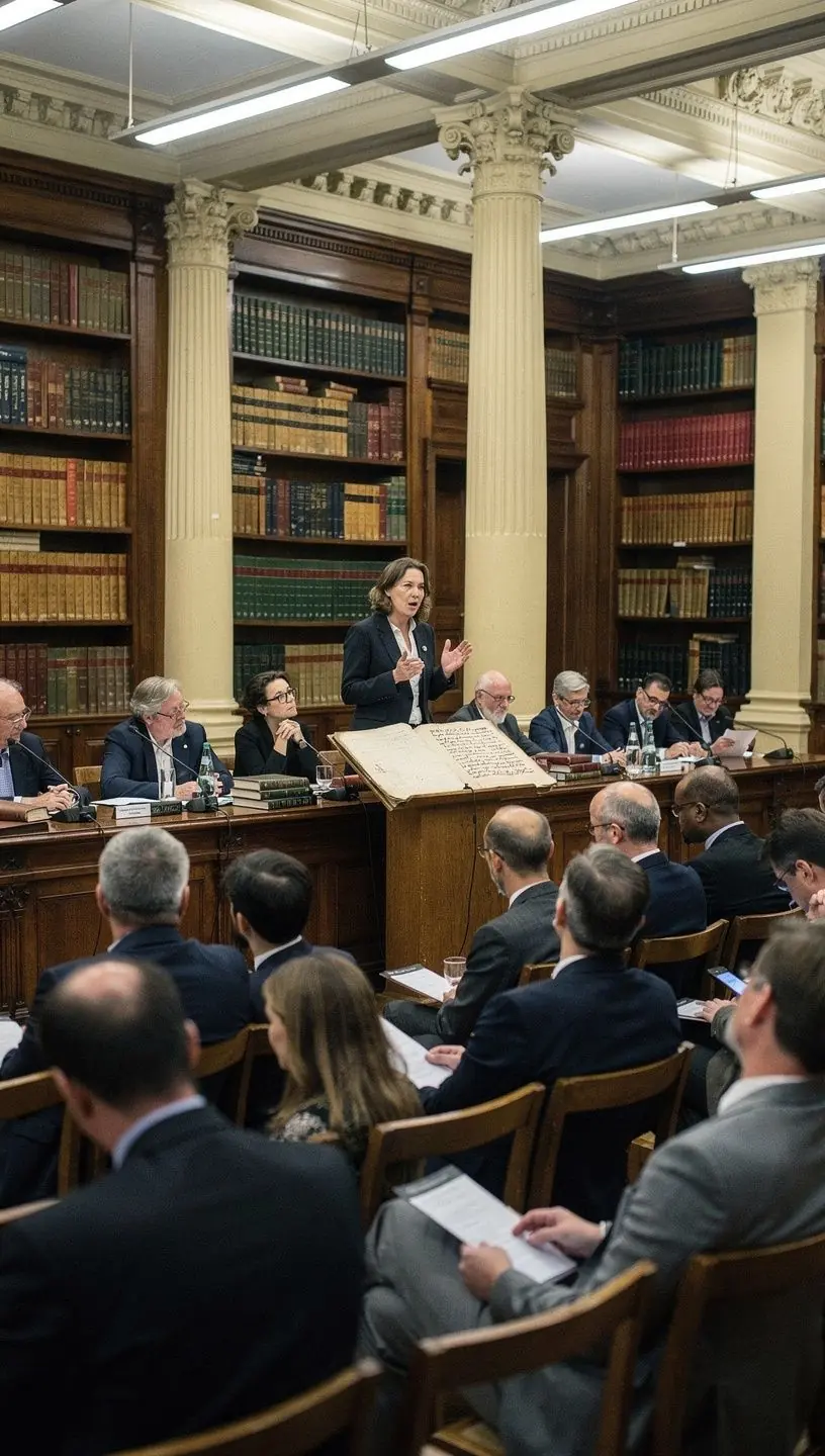 Ein vintage Buchregal, gefüllt mit alten, gebundenen Ausgaben und antiquarischen Schätzen.